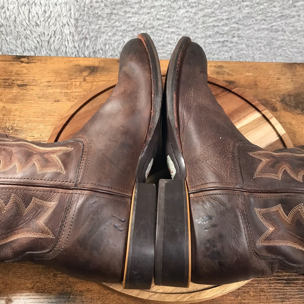 Twisted X Western Boots Mens 10.5D Dark Brown Leather Cowboy Rodeo *FLAW* - Picture 12 of 16